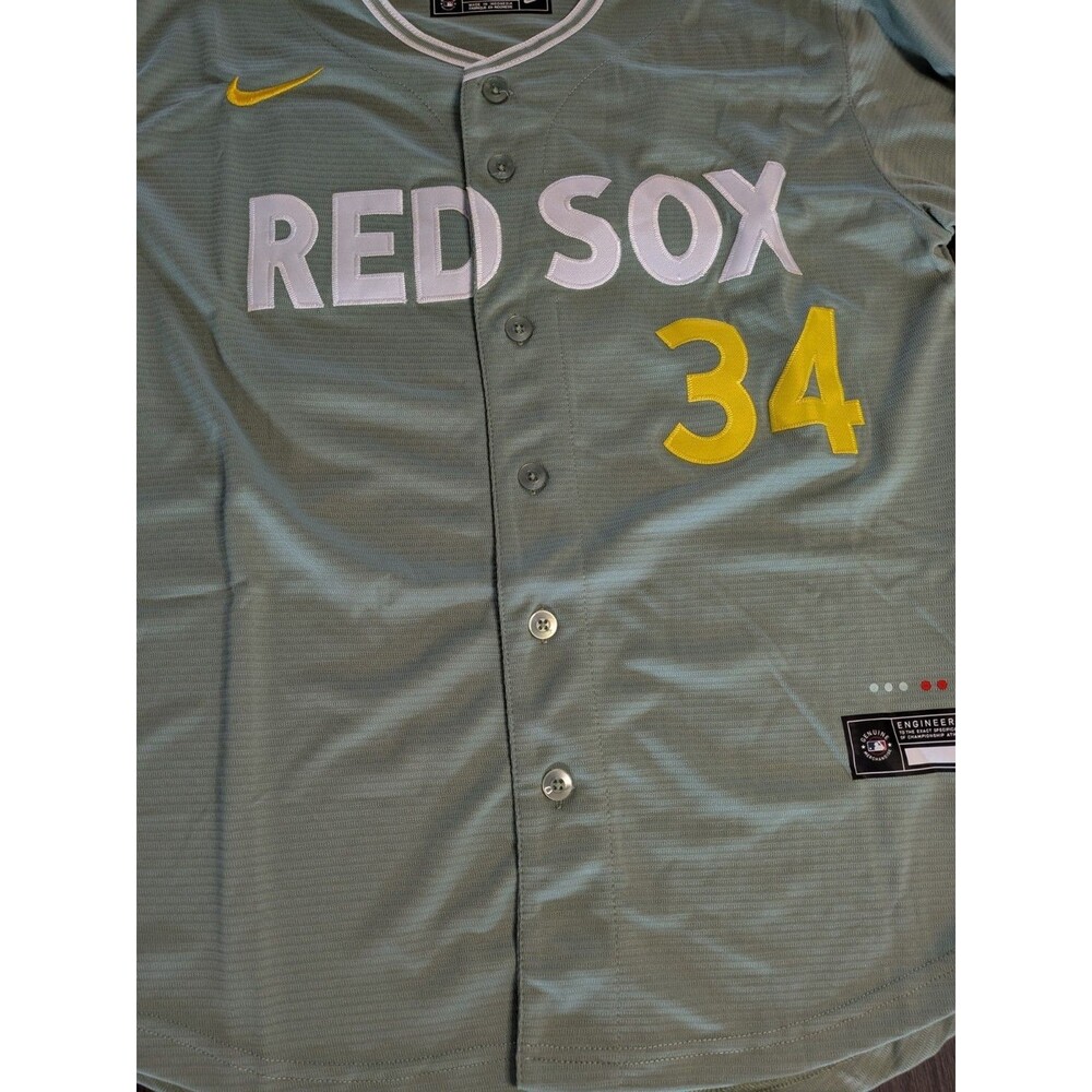 ⚾ David Ortiz #34 Boston Red Sox City Connect Jersey Green Monster Large - Picture 2 of 3